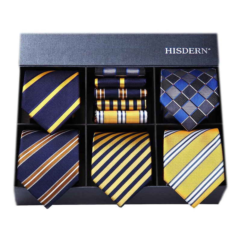 5PCS Tie & Pocket Square Set - SET 01