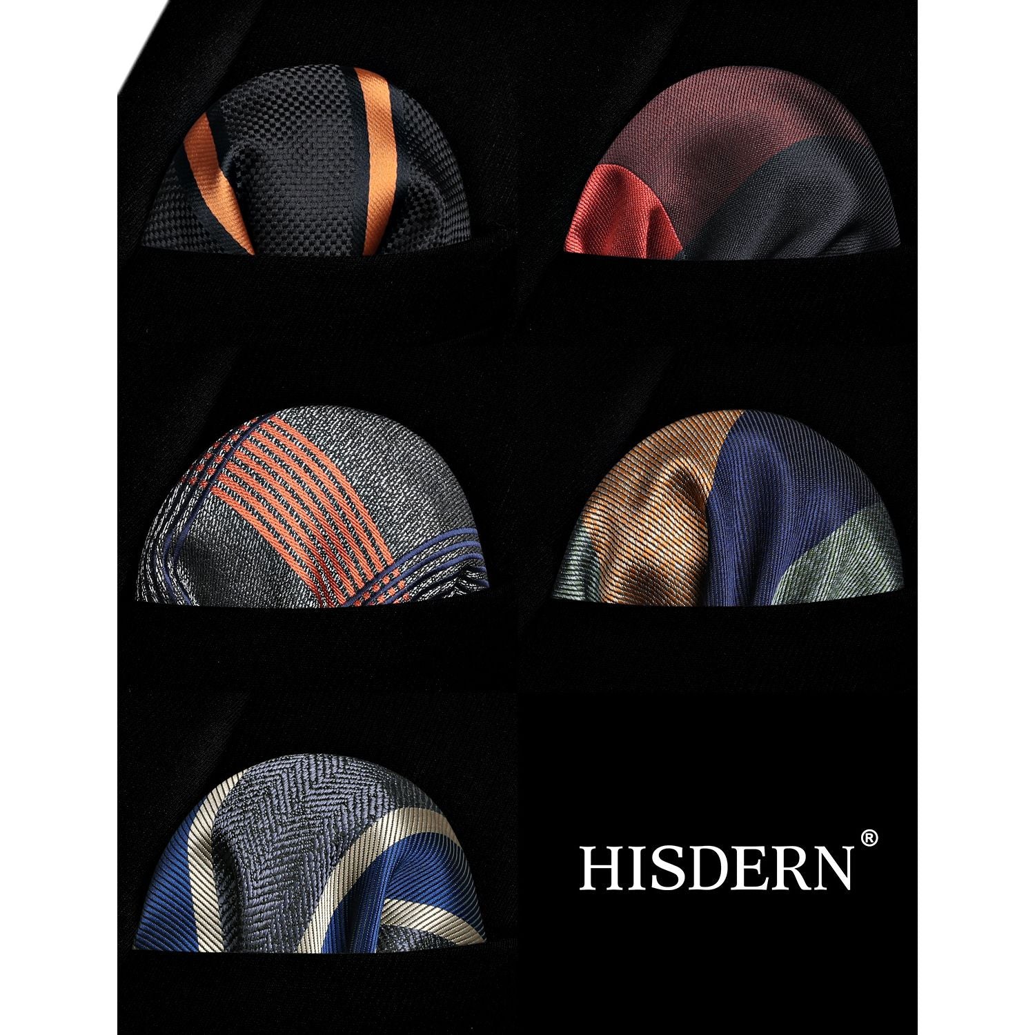 5PCS Tie & Pocket Square Set - 03 Christmas Gifts for Men