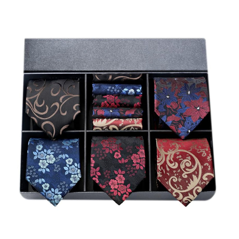 5PCS Tie & Pocket Square Set - 01 Christmas Gifts for Men