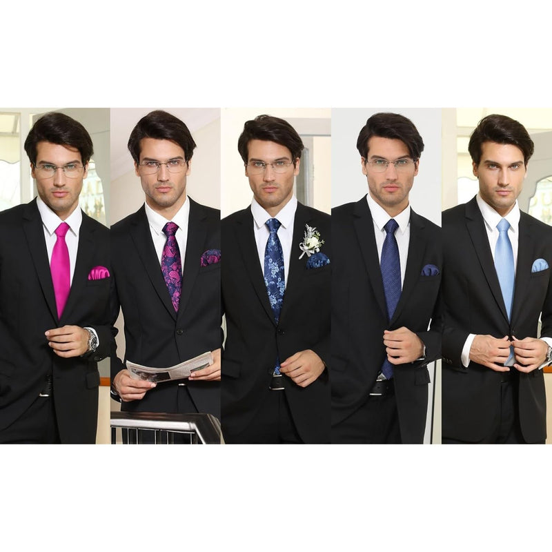 5PCS Tie & Pocket Square Set - T5-46