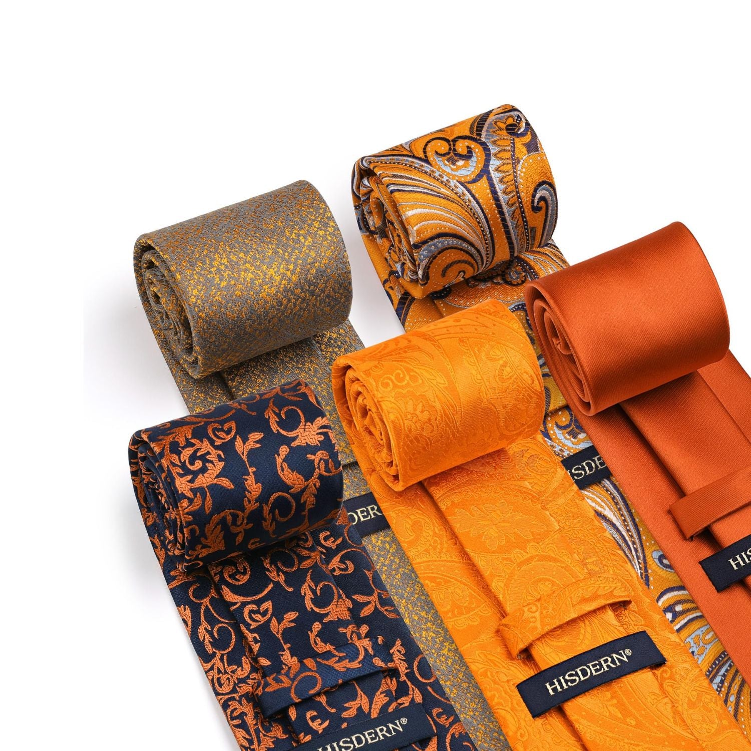 5-Piece Pattern Tie Set Wedding Accessory Gift Box Set