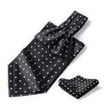 Polka Dot Ascot Cravat Scarf - B-BLACK POLKA DOT