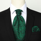 Floral Ascot Handkerchief Set - A-02 GREEN