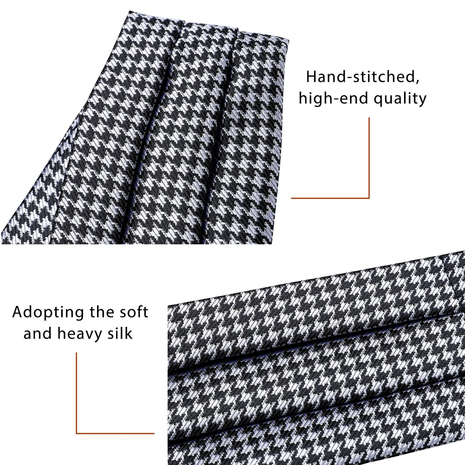 Dot Ascot Cravat Scarf - B-BLACK WHITE CHECKERED