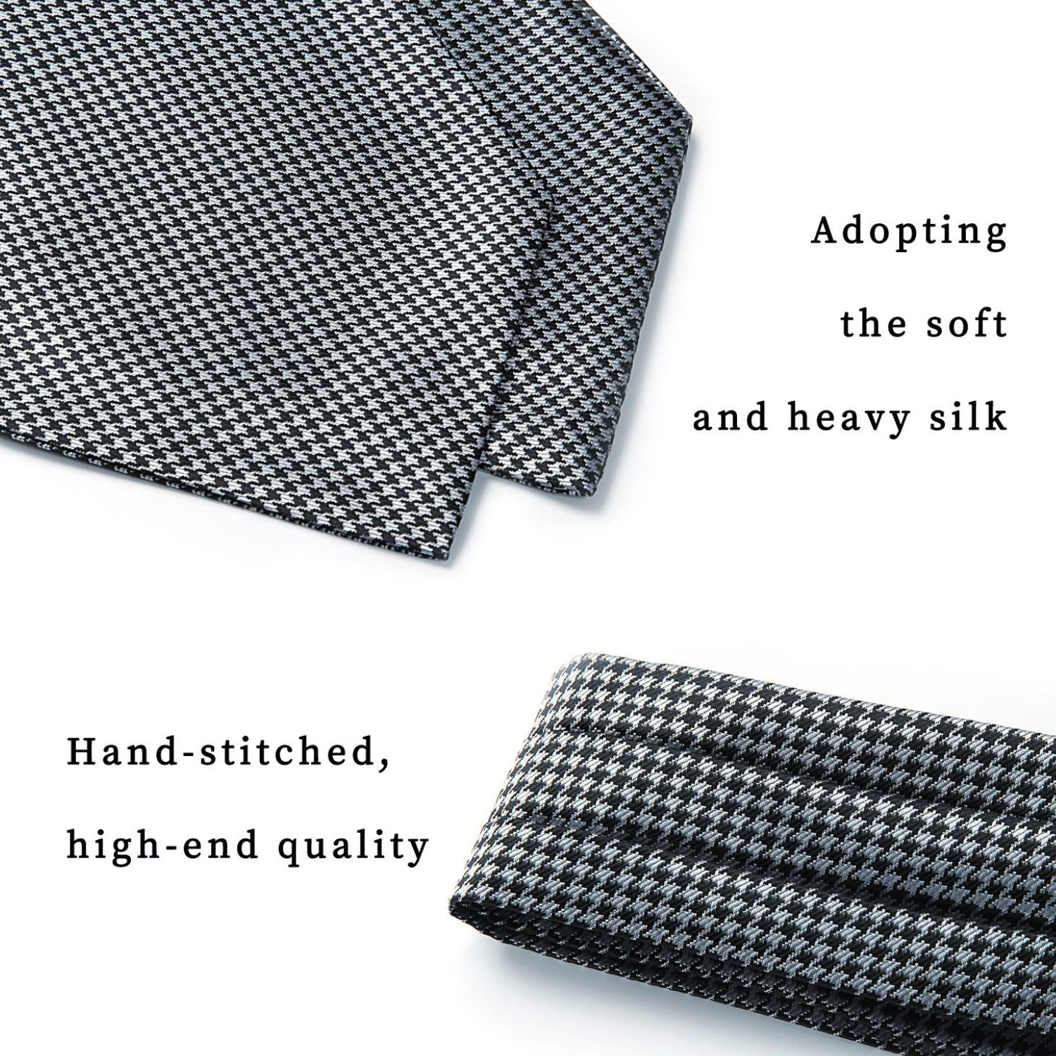 Dot Ascot Cravat Scarf - B-BLACK WHITE CHECKERED