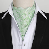 Paisley Ascot Handkerchief Set - SAGE GREEN