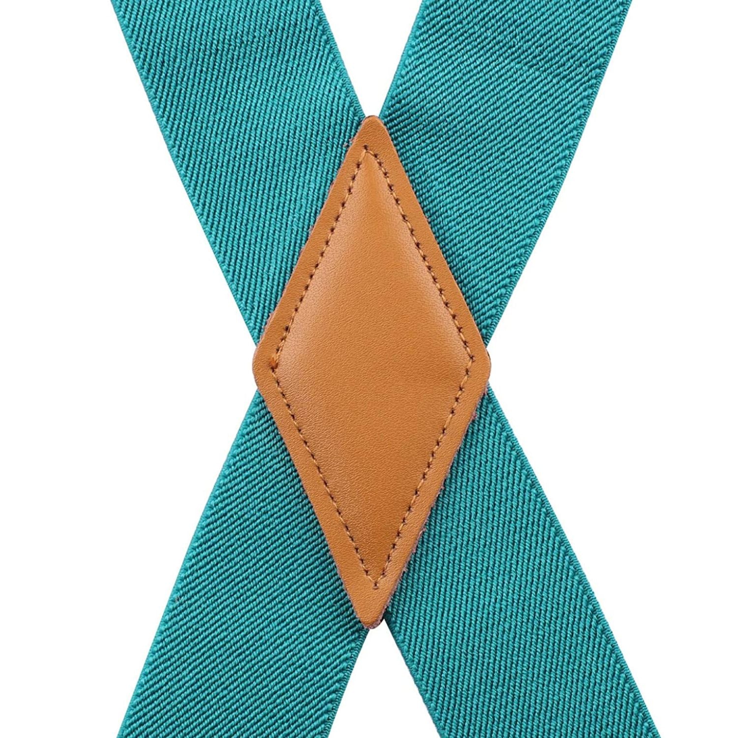 1.4 inch Adjustable Suspender with 4 Clips - B4-AQUA