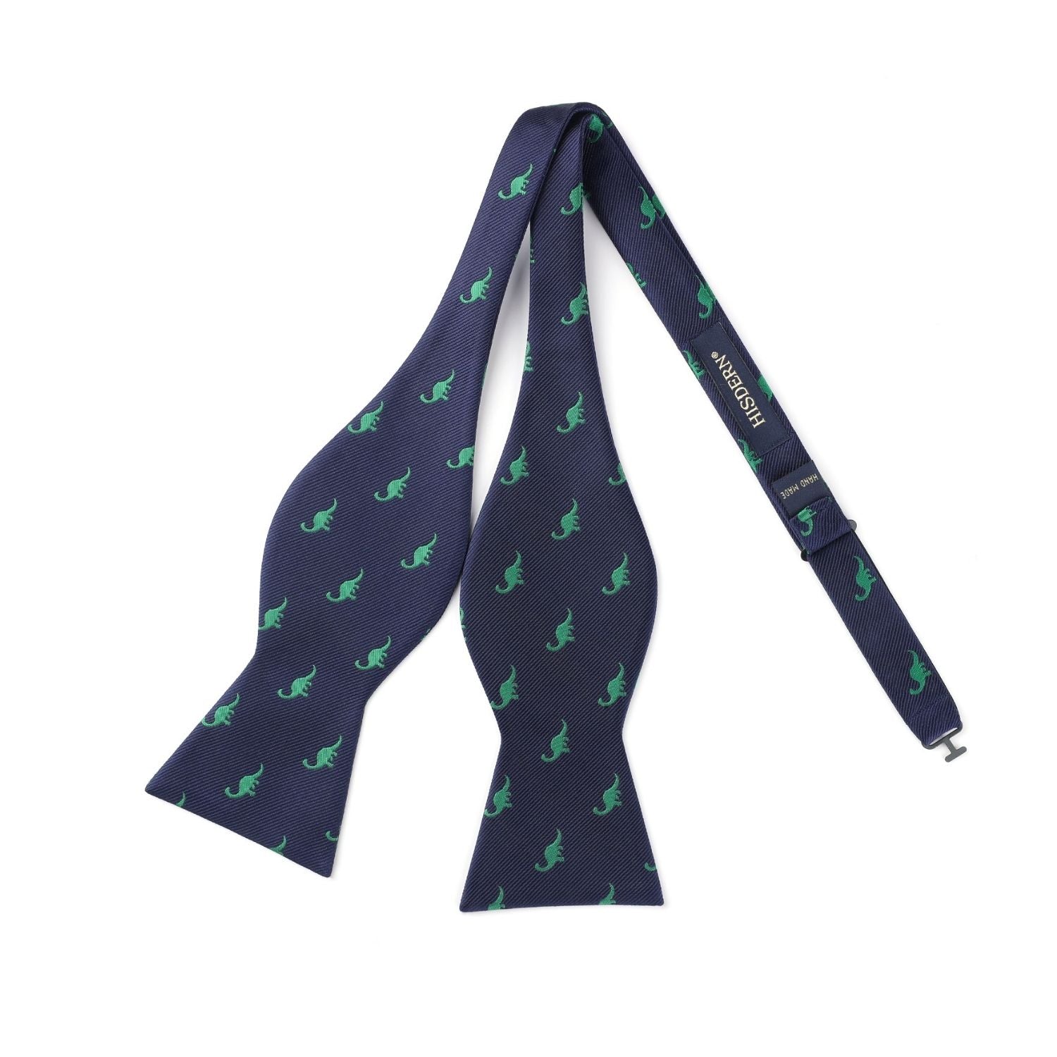 Dinosaur Suspender Bow Tie Handkerchief - NAVY BLUE