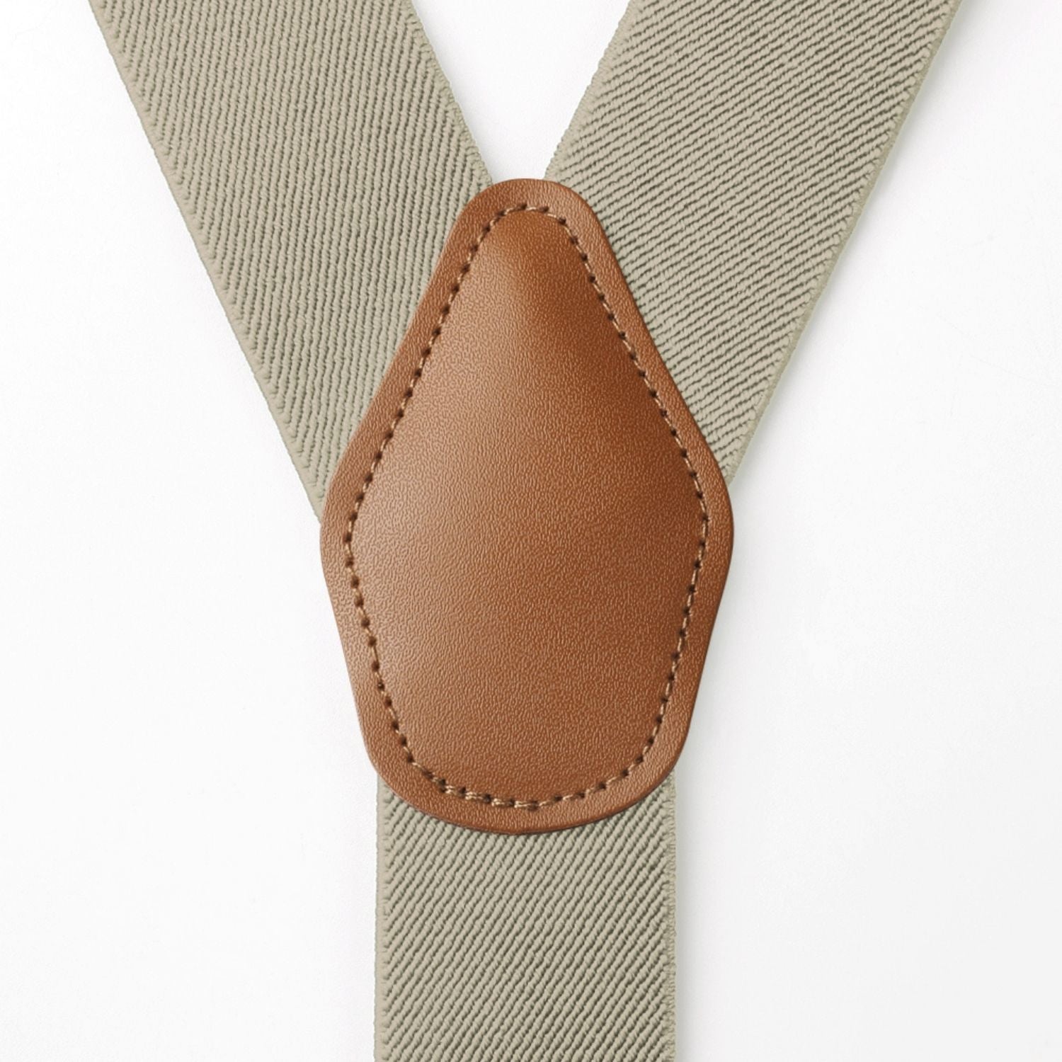 Y-shaped Adjustable Suspender with 4 Clips - BEIGE