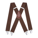 Thick Trouser 1.97" Adjustable Suspender - BROWN