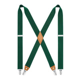 1.4 inch Adjustable Suspender with 4 Clips - 20 GREEN