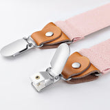 1.4 inch Adjustable Suspender with 4 Clips - 19 PINK