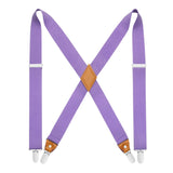 1.4 inch Adjustable Suspender with 4 Clips - LAVENDER