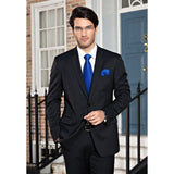 Men's Plaid Tie Handkerchief Set -  A-16 ROYAL BLUE