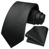 Solid Houndstooth Tie Handkerchief Set - SAGE GREEN