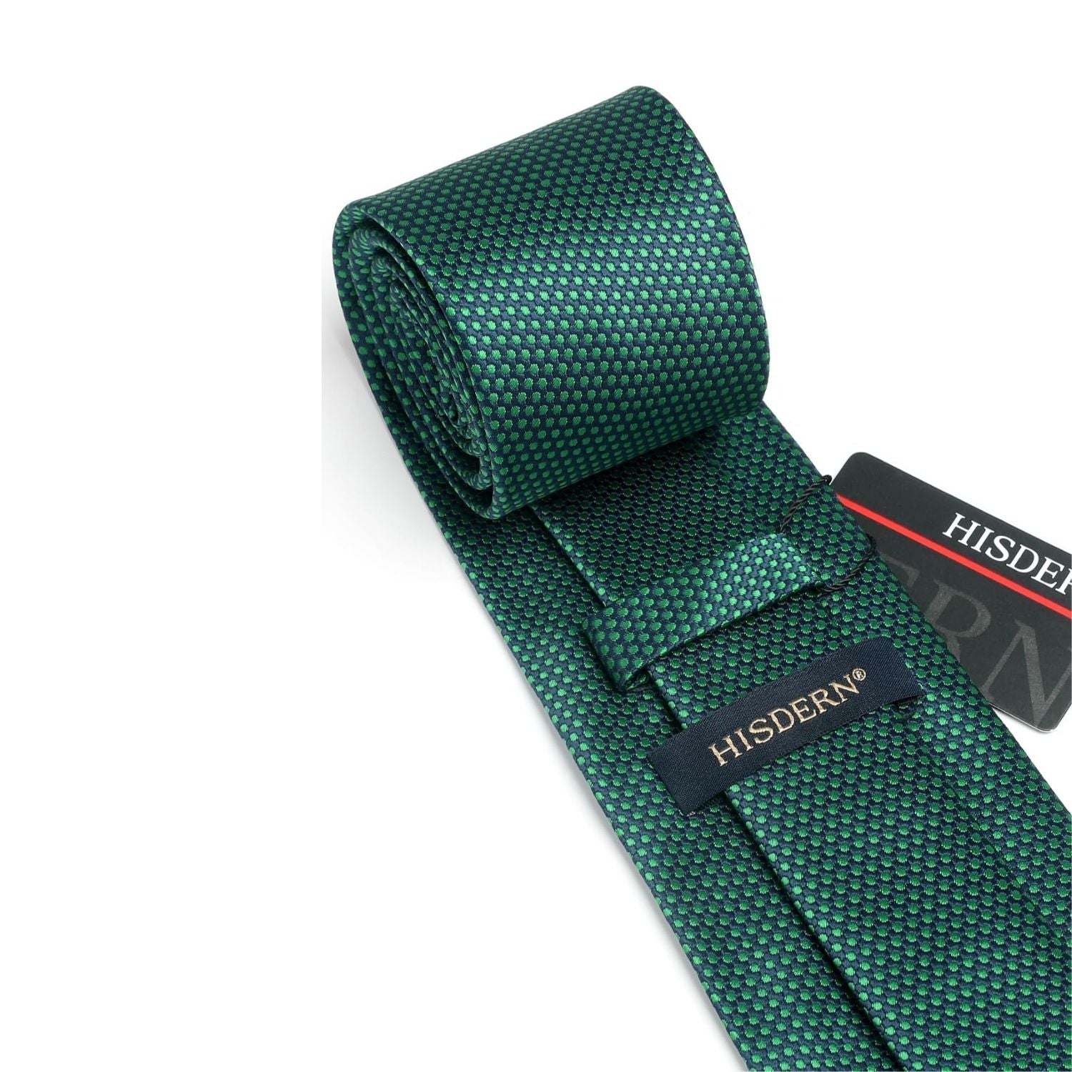 Men's Plaid Tie Handkerchief Set - 01-TEAL