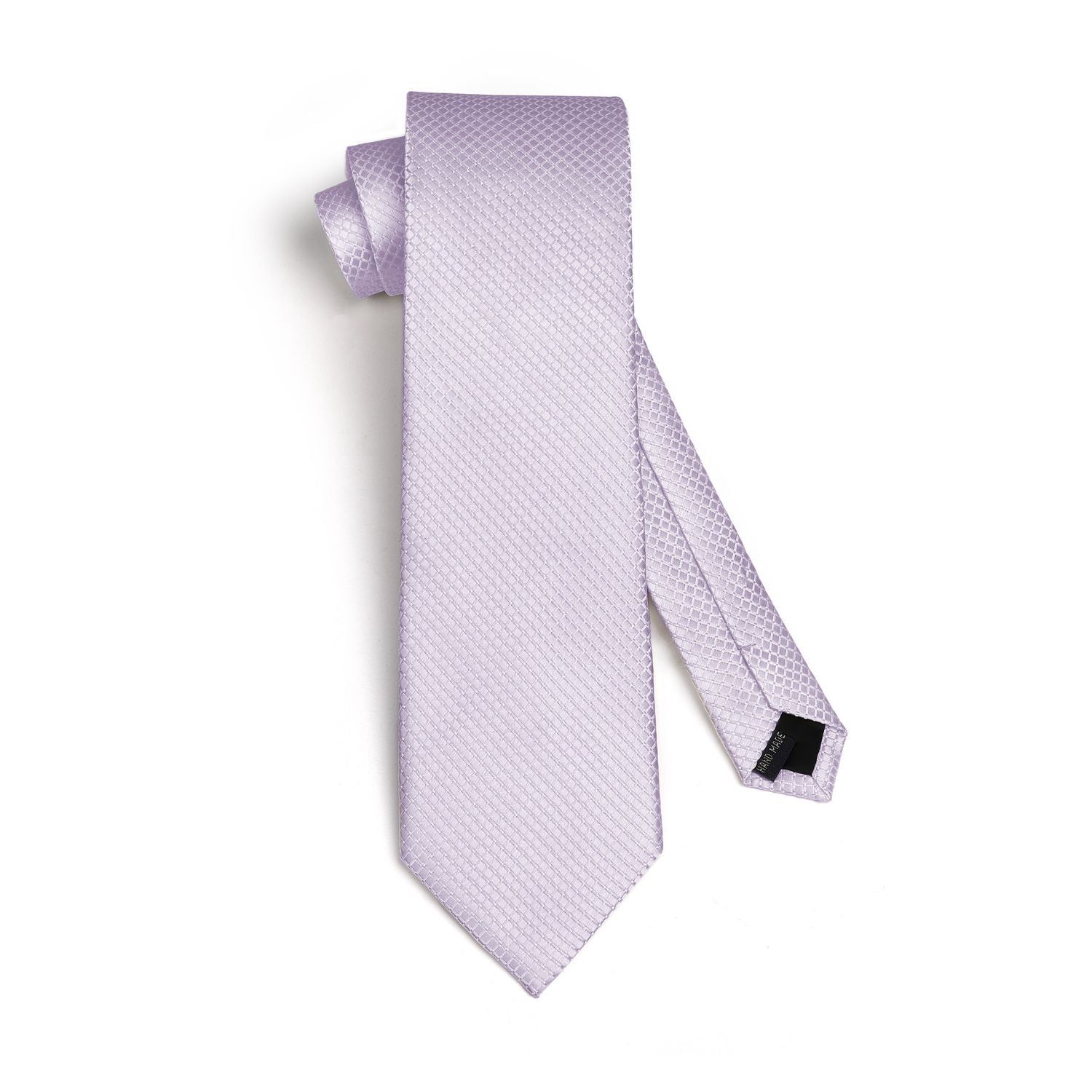 Men's Plaid Tie Handkerchief Set - 023-LAVENDER
