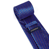 Men's Plaid Tie Handkerchief Set - D1-ROYAL BLUE