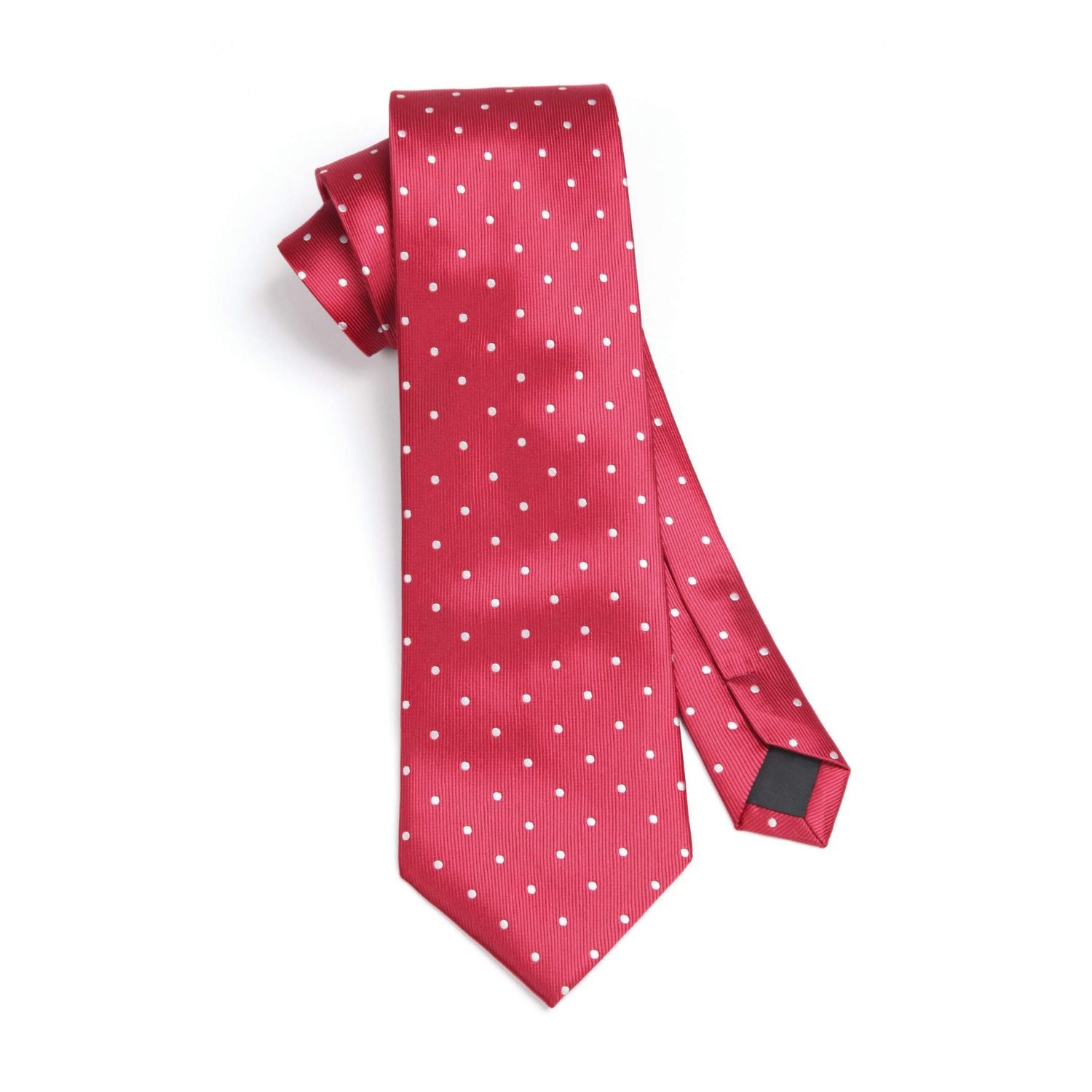 Polka Dot Tie Handkerchief Set - RED/WHITE