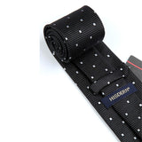 Polka Dot Ties Handkerchief Set - BLACK/WHITE