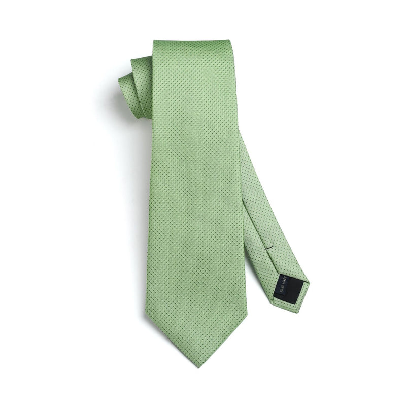 Houndstooth Tie Handkerchief Set - G-GREEN1