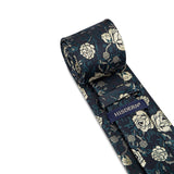 Floral Tie Handkerchief Set - DARK GREEN FLORAL