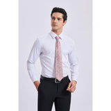 Paisley Extra Long Tie Handkerchief Set - B5-PINK