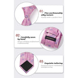 Paisley Extra Long Tie Handkerchief Set - B6-PINK/BLUE