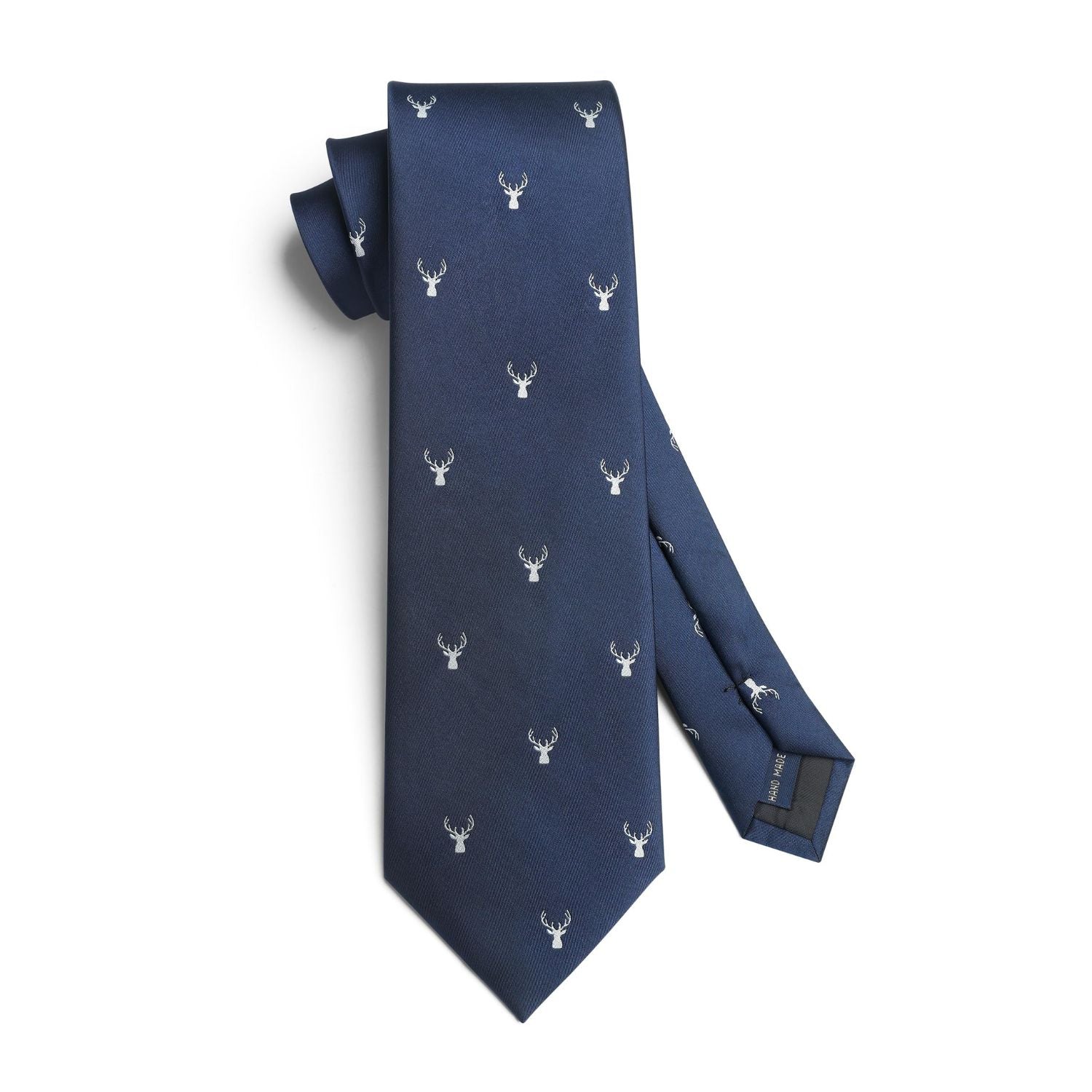 Antlers Tie Handkerchief Set - NAVY BLUE