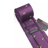 Bee Tie Handkerchief Set - PURPLE