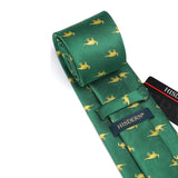 Dinosaur Tie Handkerchief Set - GREEN-4