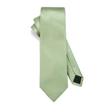 Solid Houndstooth Tie Handkerchief Set - SAGE GREEN