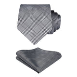 Solid Houndstooth Tie Handkerchief Set - SAGE GREEN