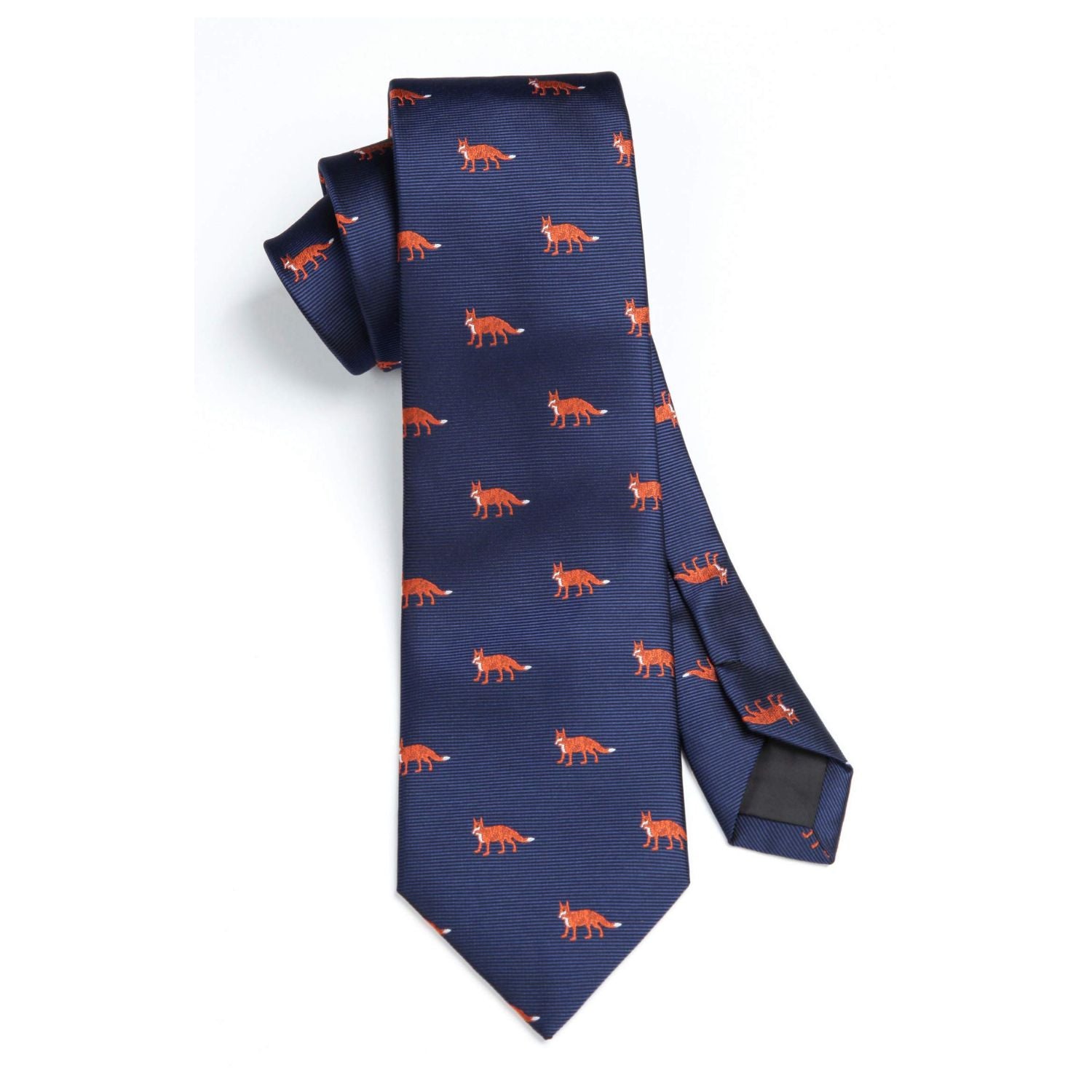 Fox Tie Handkerchief Set - 05-BLUE