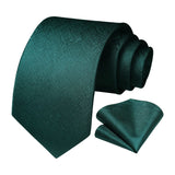 Houndstooth Tie Handkerchief Set - A-03 GREEN