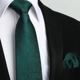 Houndstooth Tie Handkerchief Set - A-03 GREEN