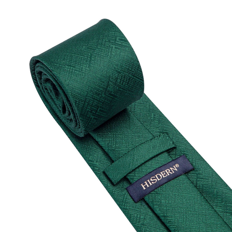 Houndstooth Tie Handkerchief Set - A-03 GREEN