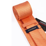 Houndstooth Tie Handkerchief Set - 07-ORANGE 6