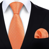 Houndstooth Tie Handkerchief Set - 07-ORANGE 6