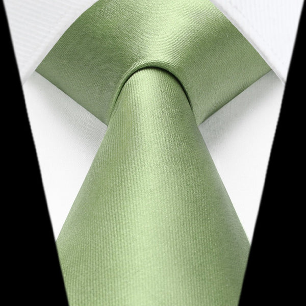 Solid Tie Handkerchief Set - Z2-SAGE GREEN