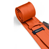 Solid Tie Handkerchief Set - BURNT ORANGE