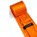 Solid Tie Handkerchief Set - Z3-BRIGHT ORANGE