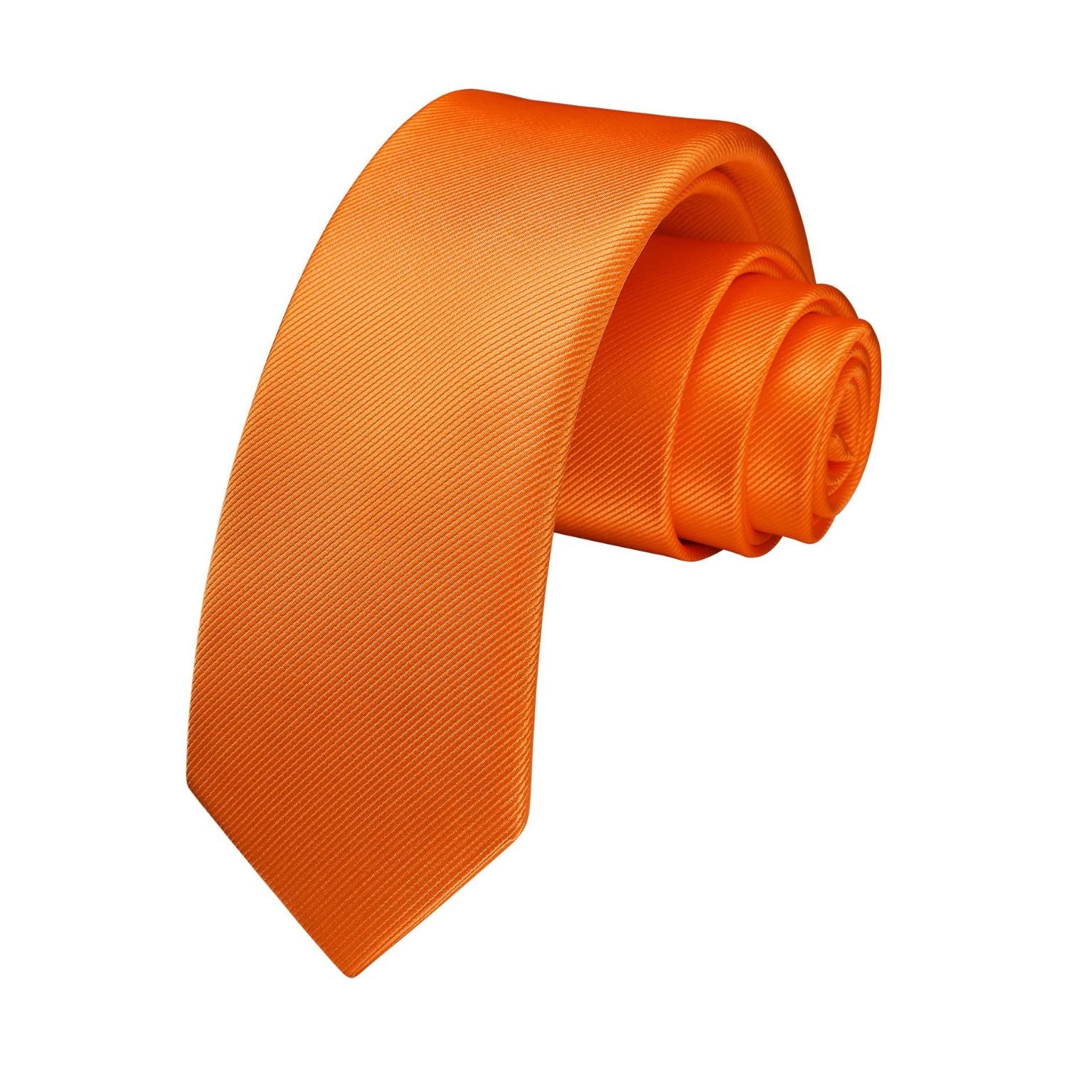 Solid 2.17 inch Skinny Formal Tie - 07-ORANGE