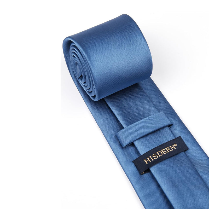 Solid Tie Handkerchief Clip - TECH BLUE