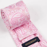 Paisley Tie Handkerchief Set - 03A-PINK4