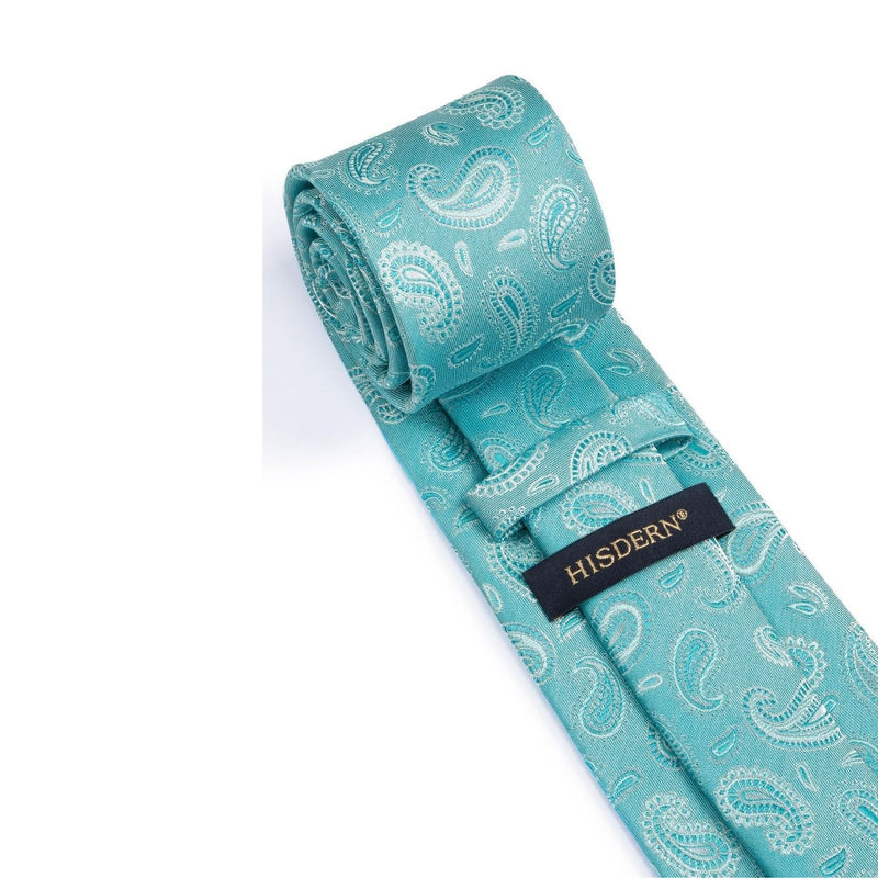 Floral Tie Handkerchief Set - F3-BLUE