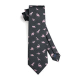 Dinosaur Tie Handkerchief Set - BLACK/PINK-4