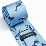 Dolphin Tie Handkerchief Set - BLUE