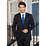 Stripe Tie Handkerchief Set - D4 ROYAL BLUE TWLL