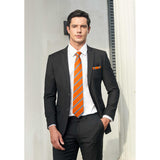 Stripe Tie Handkerchief Cufflinks - 07-ORANGE 2